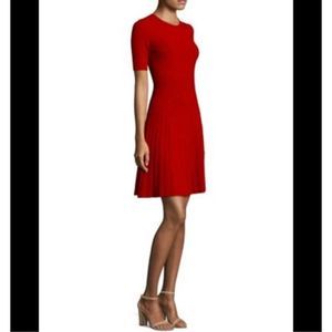 Hugo BOSS Knit blend Frida dress in Pomegranate, size Medium